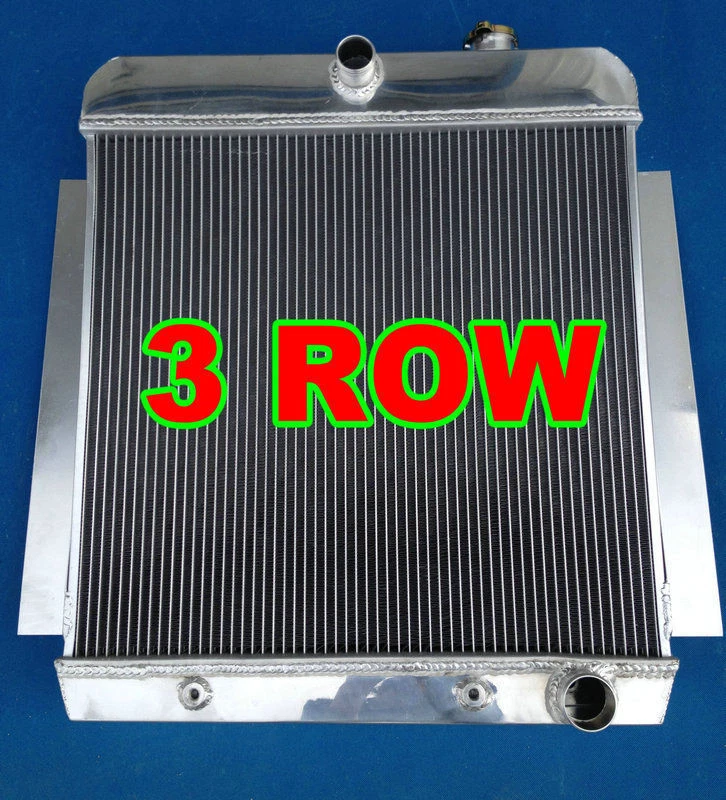 Aluminum Radiator For Chevy Chevrolet PICK UP TRUCK V8 AT 1955-1959 1956 - Image 2 of 4