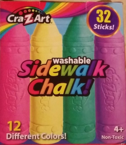 Sidewalk Chalk Cra-Z-Art 32 Count Washable⚡️- Buy Bulk & Save! - FAST-NEW - Picture 3 of 4