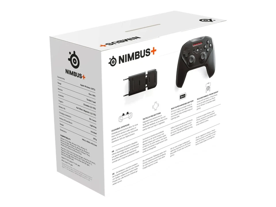 SteelSeries Nimbus+ Bluetooth Mobile Gaming Controller with iPhone Mount - NEW - Image 3 of 4