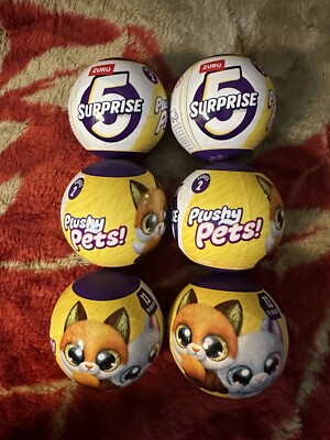 6 New Plushy Pets Series 2 Zuru 5 surprise LOT OF 6 NEW UNOPENED Balls