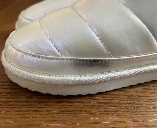 Old Navy N Adora Natural Warm Boots Girls Size 2 Iridescent White - Picture 5 of 8