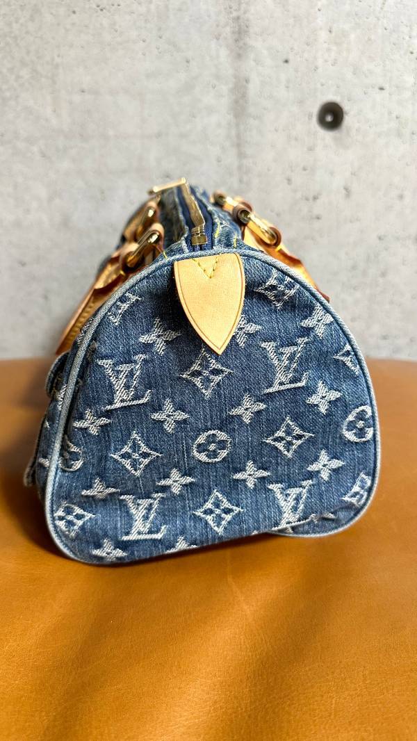 AUTH LOUIS VUITTON MONOGRAM DENIM NEO SPEEDY HANDBAG M95019 W27