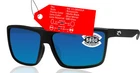 Costa Del Mar Rinconcito Matte Black Blue Mirror 580 Glass Polarized Lens