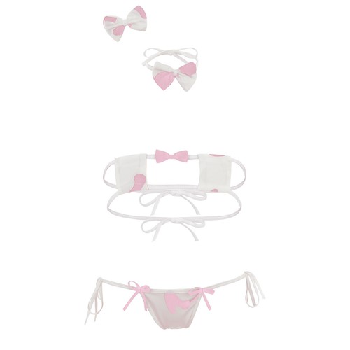Women Mini Sexy Lingerie Nightwear Cowgirl Style Bra and Panties Skirt Sleepwear - Picture 21 of 69