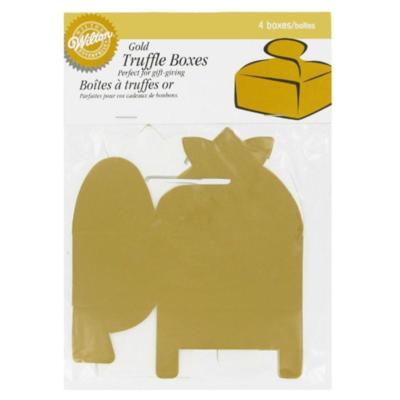 Wilton Truffle Boxes 4ct - Metallic Gold ''Perfect for Gift-Giving''