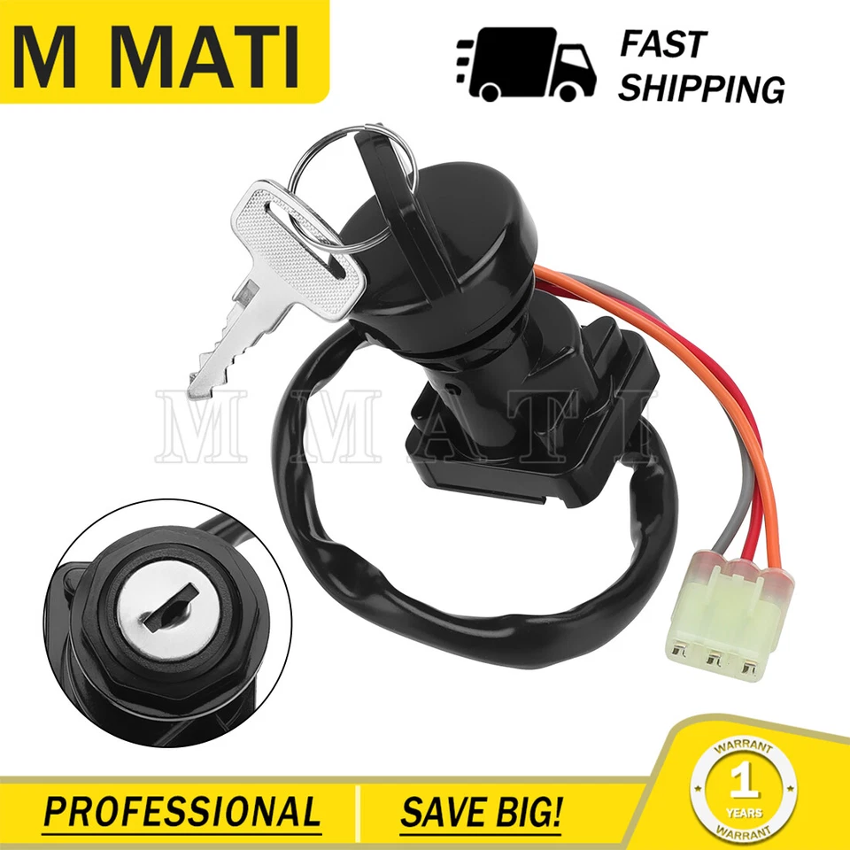 Conjunto de interruptor de encendido para interruptor de llave Kawasaki Brute Force 300 KVF300 KVF 300 Foto 3 de 4