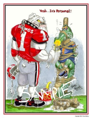 Georgia Bulldogs Football Dave Helwig 2006 ''Its Personal'' art print  UGA Dawgs