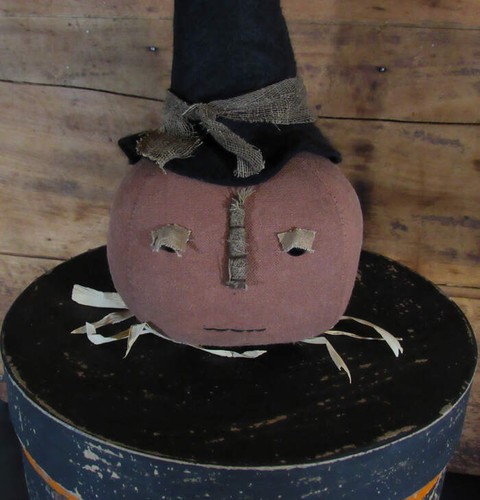 Primitive Style Halloween Pumpkin Paper Pulp Box Witches Magical Dust Prop OOAK - Picture 2 of 4