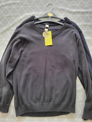 Unisex Marine Schulpullover x2, Größe 9 Jahre, TU.