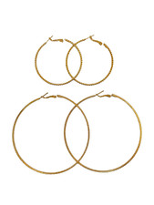 2 pairs 14K Gold Plated earrings Hypo Allergenic Lead and Nickel Compliant