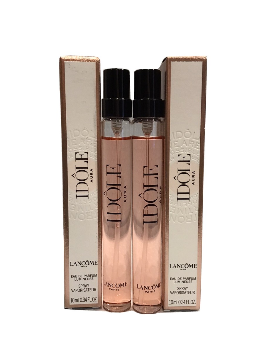 2x Lancome IDOLE AURA Eau De Parfum Travel Purse Spray