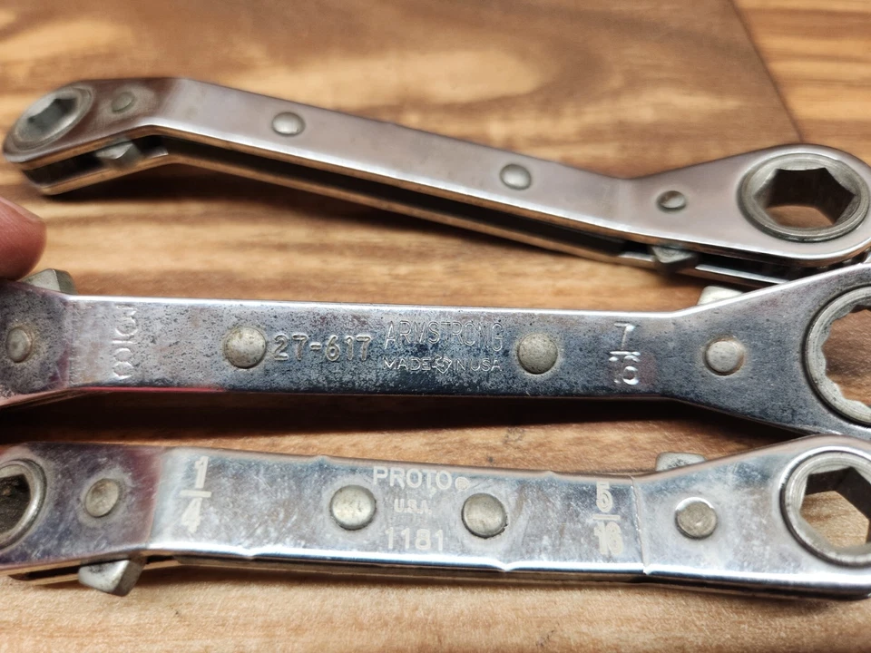 Armstrong Proto SAE Offset Box End Ratchet Wrenches 27-616, 27-617, 1181 - Image 3 of 4