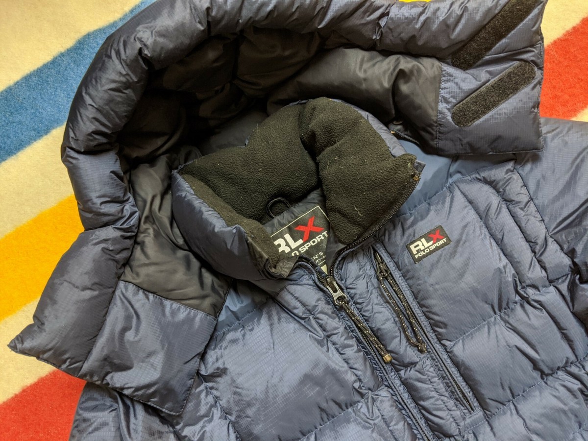 VTG 90s RLX Polo Sport Hooded Insulated Down Puffer Winter VTG 90s RLX Polo Sport Hooded Insulated Down Puffer Winter