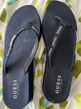 GUESS- Flip Flops - Navy Blue - Women s 10