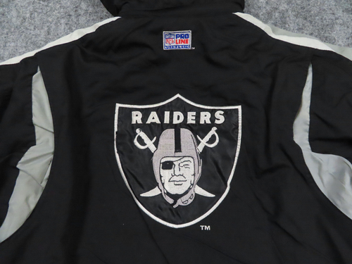 Vintage Oakland Raiders STARTER Jacket Mens XL Black Pro Line NFL Las Vegas - Picture 6 of 15