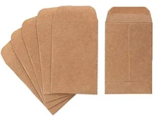Coin And Small Parts Envelopes 100 Pack 2.25"x 3.5" With Assorted Sizes