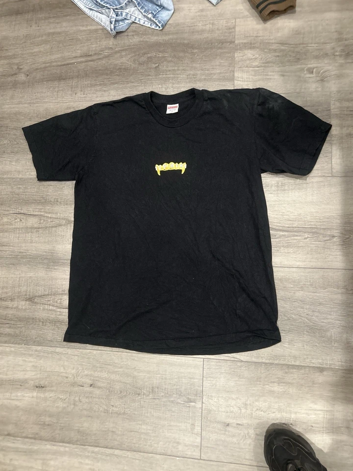 Camiseta Supreme Gold Grillz Negra Vintage Años 2000 - Talla M (Hecha en EE. UU.) Foto 2 de 3