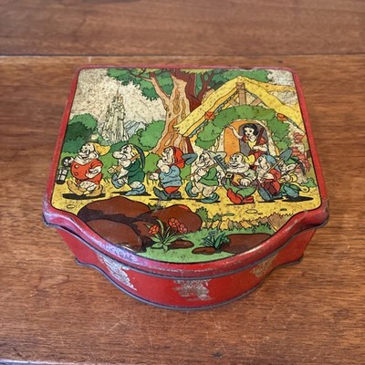 WALT DISNEY SCHNEEWITTCHEN UND DIE SIEBEN ZWERGE DOSE UM 1938 ENGLISCH