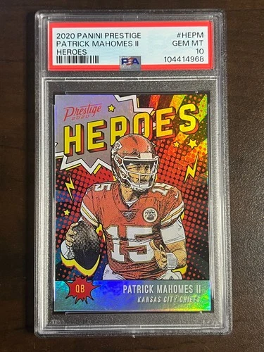 2020 PRESTIGE #HEPM PATRICK MAHOMES II HEROES CHIEFS PSA 10