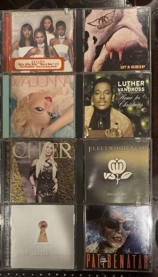 80s 90s Pop Rock R&B 20 CD Lot U2 Madonna AEROSMITH Joan Jett CHER Jewel VTG SET Foto 3 de 4