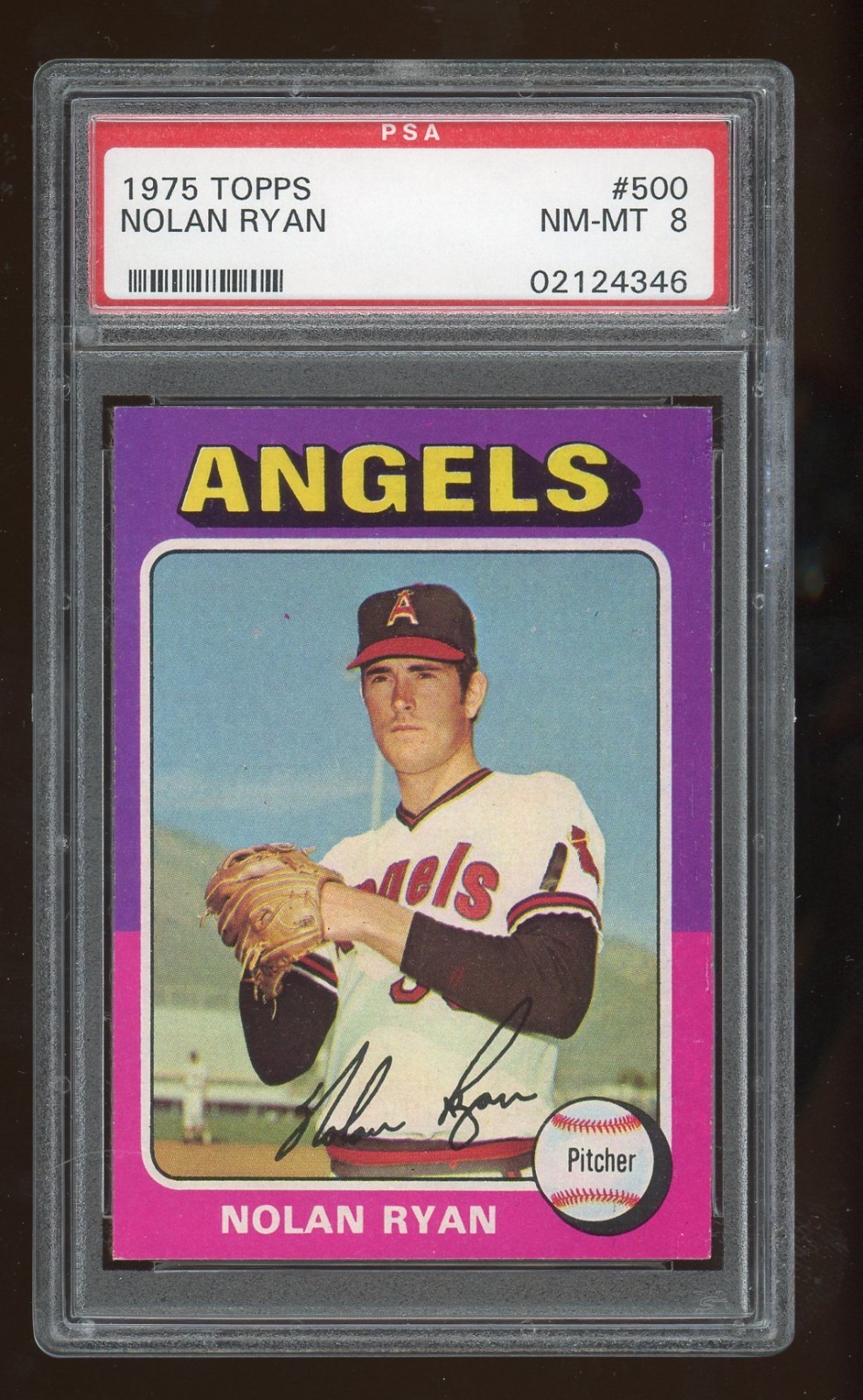 1975 Topps Nolan Ryan # 500 California Angels Mets PSA 8