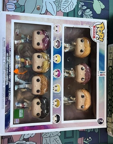 Funko Pop! Rocks BTS + BT21 7-Pack Exclusive Multipack Entertainment Earth Vinyl