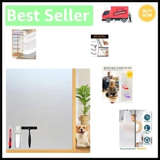 Removable Window Privacy Film - Frosted Design with UV Protection & Easy Tools