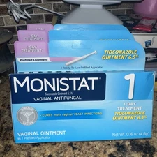~Monistat 1-Day Vaginal Antifungal Treatment Prefilled Ointment 6.5% Exp 02/26