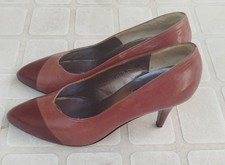 Tacones Rojos Y Marrones Vintage Anne Klein