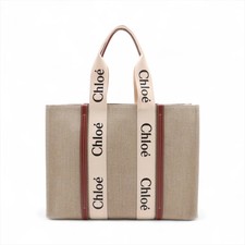 新品未使用⭐︎Chloé ミニ トートバッグ アイボリー/ブラウン クロエ トートバッグ ショルダーバッグ ウッディ スモール 2WAY