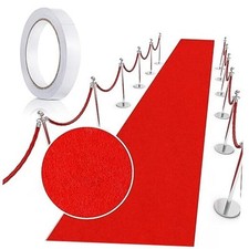 3.9 x 60 ft Carpet Runner for Party Felt Runway Rug Runner Rug with Carpet Red