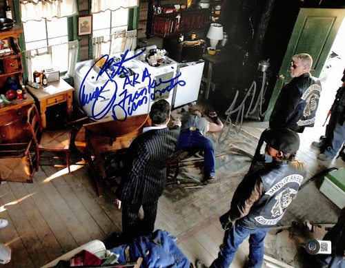 Chuck Zito & Ron Perlman Signed Sons of Anarchy Photo 11x14 Beckett