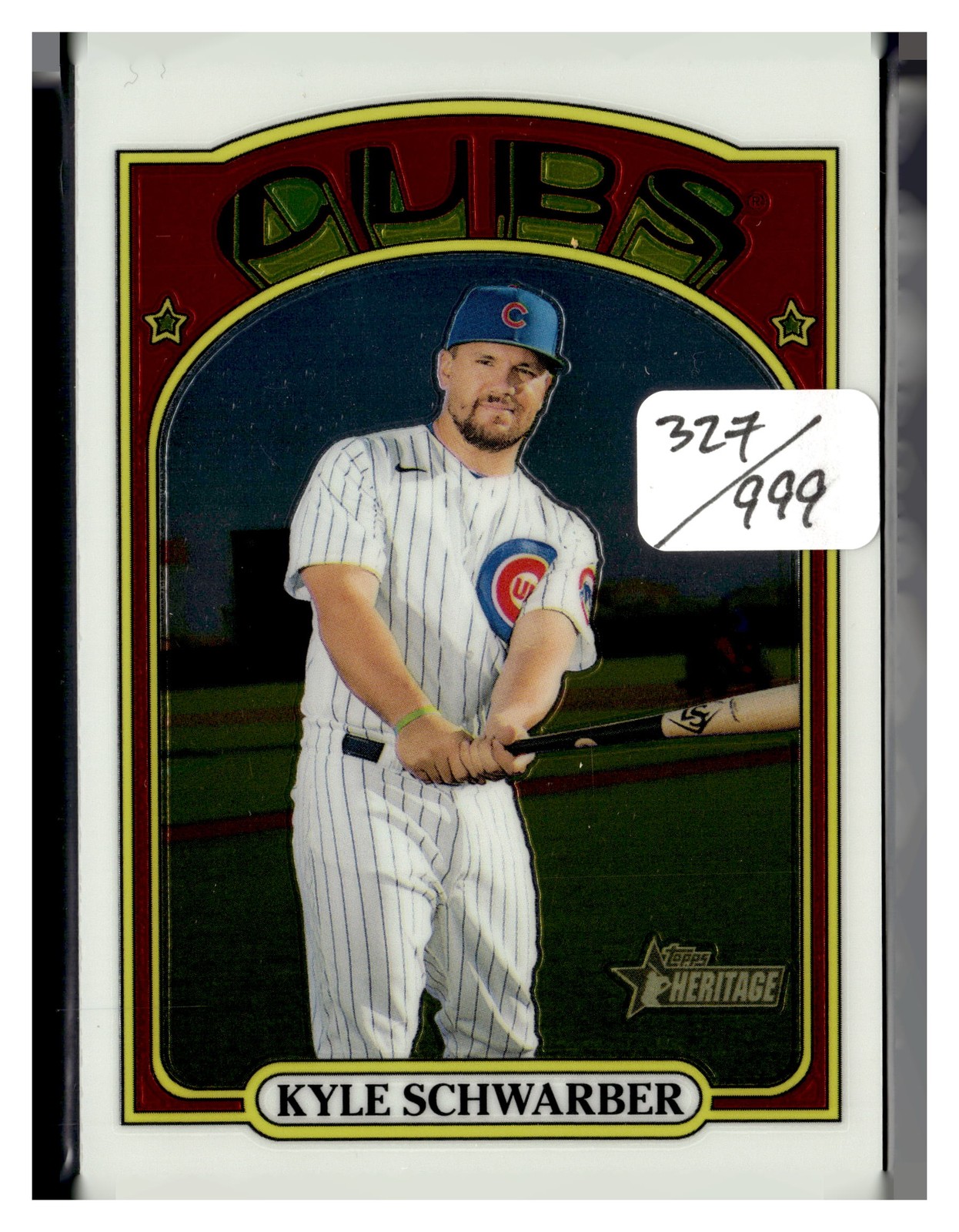 2021 Topps Heritage #139 Kyle Schwarber Chrome #/999