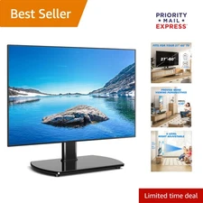 Sturdy Swivel TV Stand for 27-60 Inch TVs, Height Adjustable & Cable Management