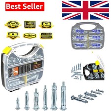 T. K. Excellent Heavy Duty Zinc Plated Steel Molly Bolt Assortment Kit, 68 Pi...