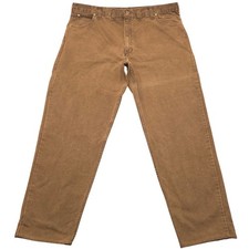 VTG 90s Carhartt WU142 Five-Pocket Pants Mens Brown 44x34 USA MADE UNION