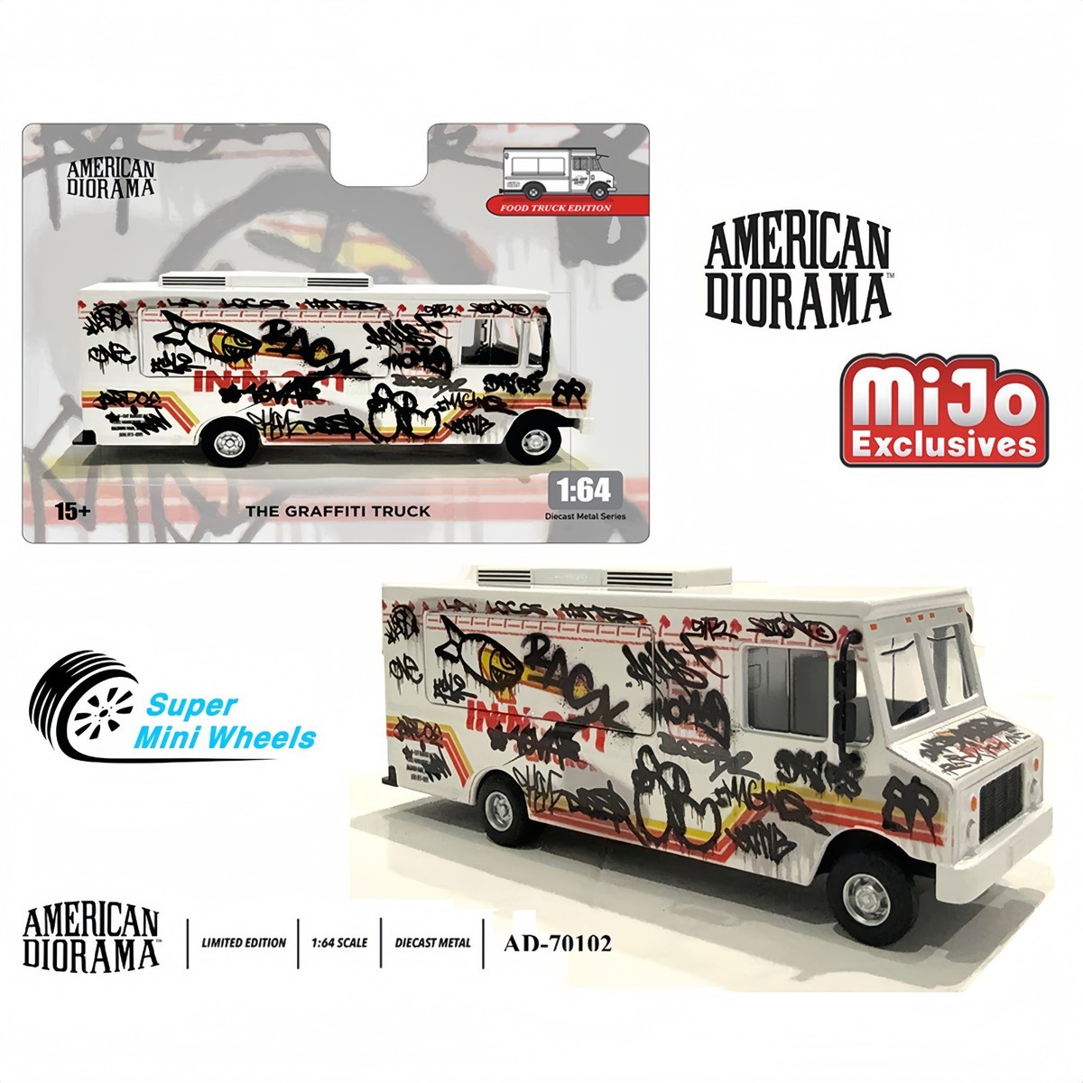 American Diorama 1:64 Food Truck Graffiti Style - MiJo Exclusives
