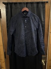 Moss London Floral Button Down Long Sleeve Shirt 39/15.5 Skinny Fit