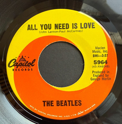 The Beatles - All You Need Is Love / Baby You're A Rich Man VG+