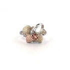 Vintage Black Hills Gold Sterling Silver 925 10k Rose Leaf Grape Vine Size 5