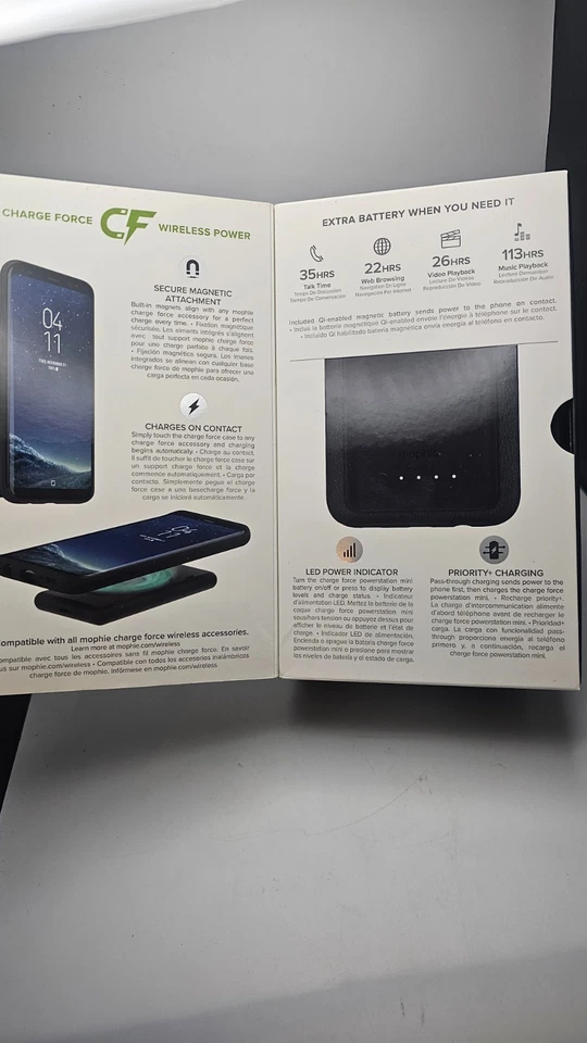 Nueva Funda MOPHIE para Samsung Galaxy S8+ Plus - Charge Force y Powerstation Mini  Foto 2 de 3