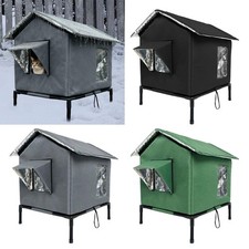 Outdoor Cat House Weatherproof Waterproof Pet House for Winter Garden Barn