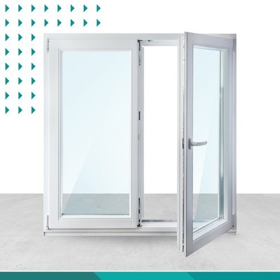 Drutex IGLO5 Classic Kunststofffenster 2 Flügel Dreh Links/Dreh-Kipp Rechts Weiß