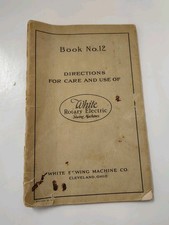 Antiique Vintage White Rotary Sewing Machine Booklet