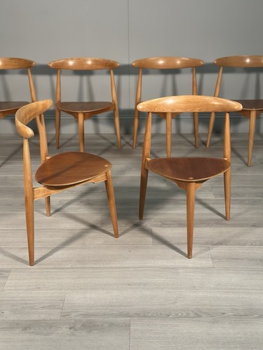 Set of 6 Hans Wegner Fh4103 “Heart” Dining Chairs c.1950’s - Picture 12 of 17