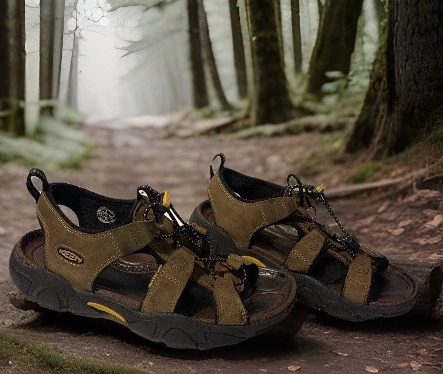 KEEN Sarasota scarpe con cinturino donna marrone pelle slingback sandalo da trekking 8