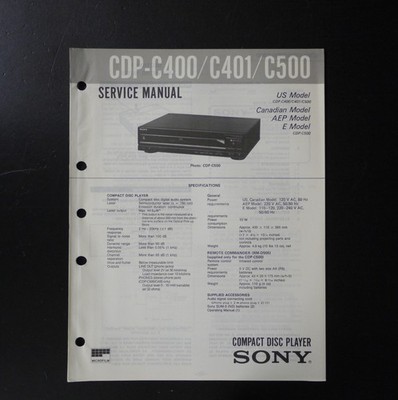 Original Sony CDP-C400/C402/C500 CD-Player/Wechsler Service Manual S28