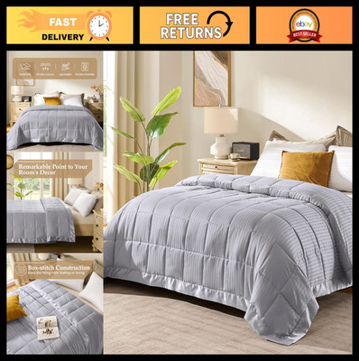 King Size Lightweight Down Alternative Blanket with Satin Trim - All Season, Mac