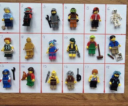 18 x Genuine lego mini figures. ASSORTMENT from Various Themes. FREE POSTAGE.(1) - Picture 1 of 19