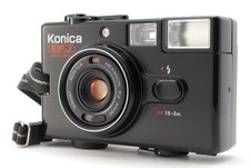   Near MINT  Konica EFJ Auto Date Black Point  Shoot 35mm Film Camera JAPAN